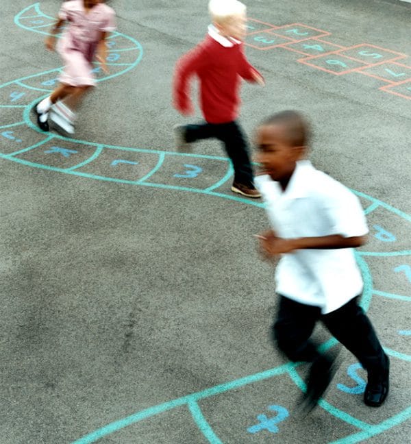 Children on a playground.