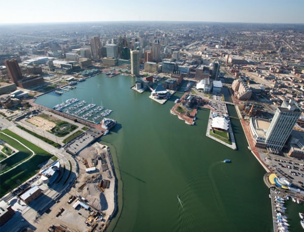 view of Baltimore's inner harbor