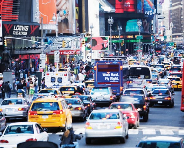 Street traffic in New York City