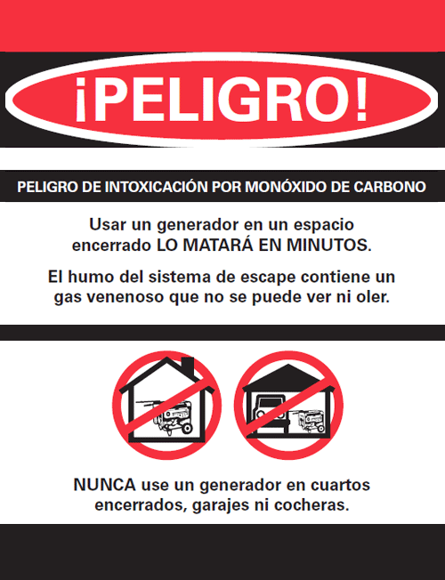 Carbon Monoxide Danger (Spanish)