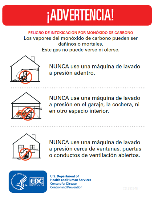 Carbon Monoxide Hazard Spanish