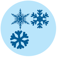 vector graphic of snow flakes