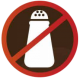 vector graphic of a bottle of salt with a no sign over it