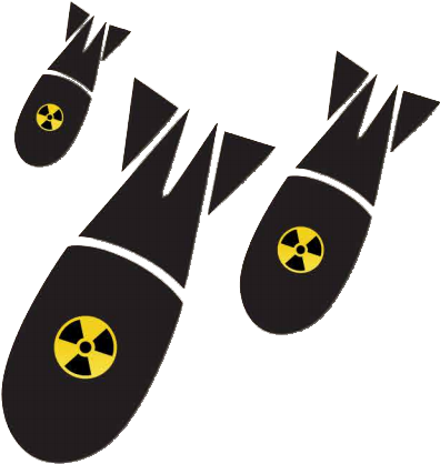 vector graphic of nuclear weapon