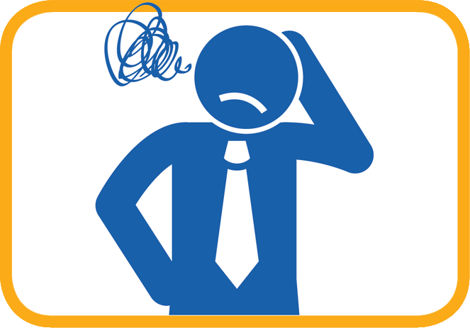 vector graphic of a person having stress