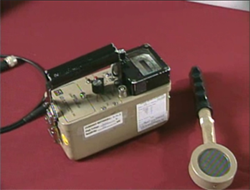 Image of geiger counter with pancake probe