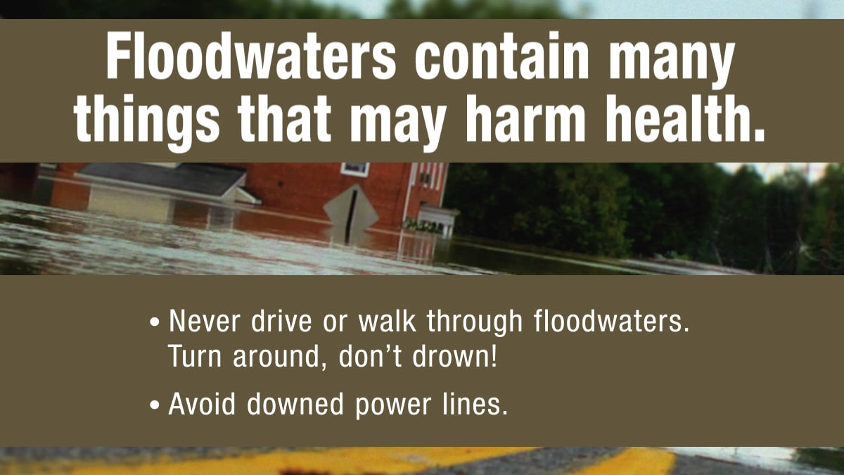 Floodwater safety. 