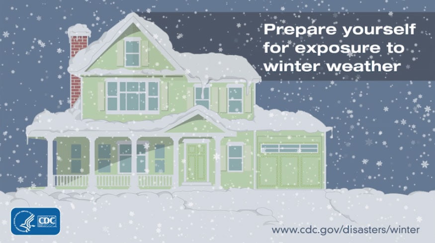 Prepare yourself for exposure to winter weather. Learn more at www.cdc.gov/disasters/winter.