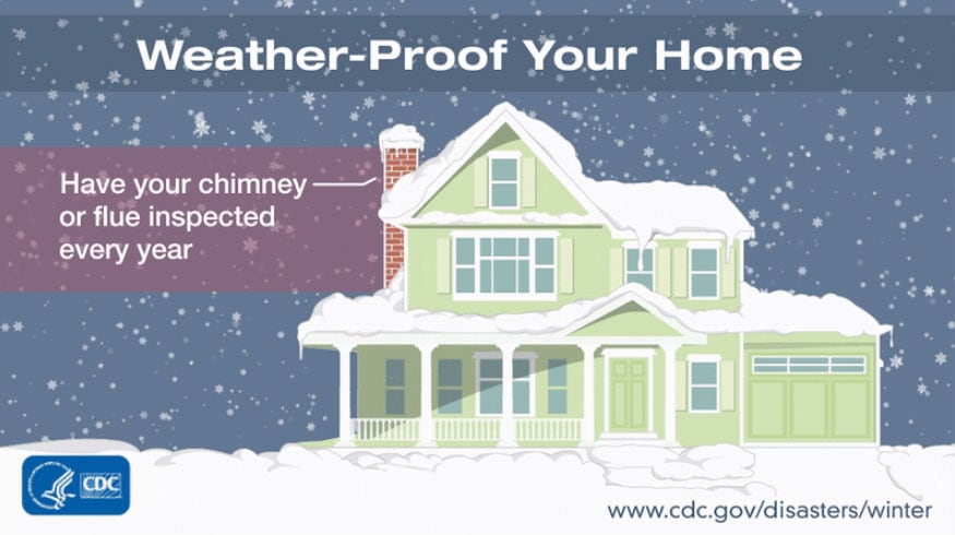 Weather-proof your home. Learn more at www.cdc.gov/disasters/winter.