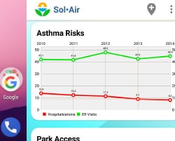 Screenshot of Sol Air App