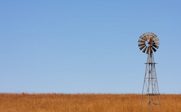 Windmill in Kansas plains