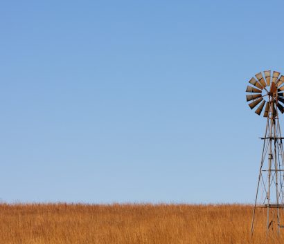 Windmill in Kansas plains