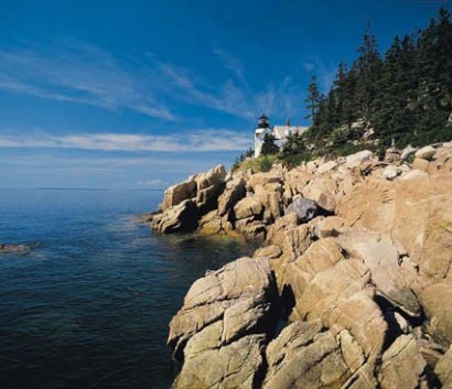 Lighthouse on a Maine cliff