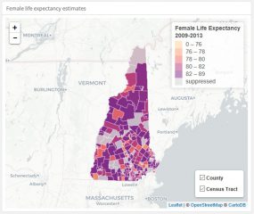 Map of New Hampshire Data for graphics purposes