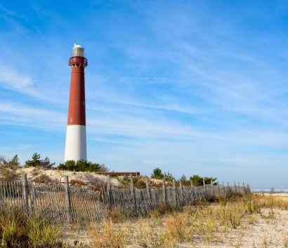 Lighthouse on New Jersey coastline