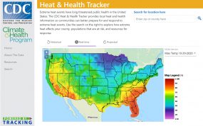CDC's Climate & Health Heat Tracker tool screenshot