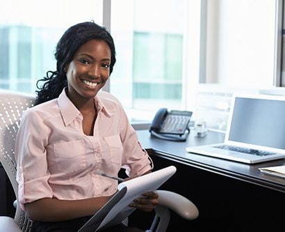 Female professional working in office