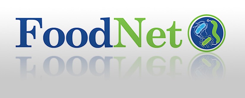 FoodNet logo with reflection under it