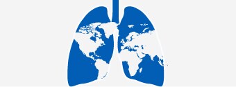 graphic of globe in the shape of lungs