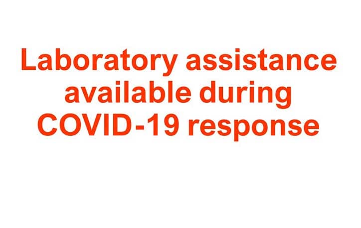 Laboratory assistance available during COVID-19 response