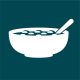 Illustration icon of a bowl with food