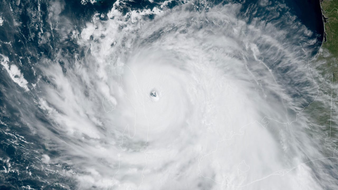 Satellite view of Hurricane Ian
