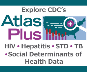 NCHHSTP AtlasPlus is an interactive tool that provides CDC an effective way to disseminate HIV, Viral Hepatitis, STD, TB and Social Determinants of Health Data, while allowing users to observe trends and patterns by creating detailed reports, maps, and other graphics. Find out more! https://www.cdc.govnchhstp/about/atlasplus.html