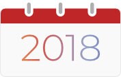 Calendar Icon Indicating 2018