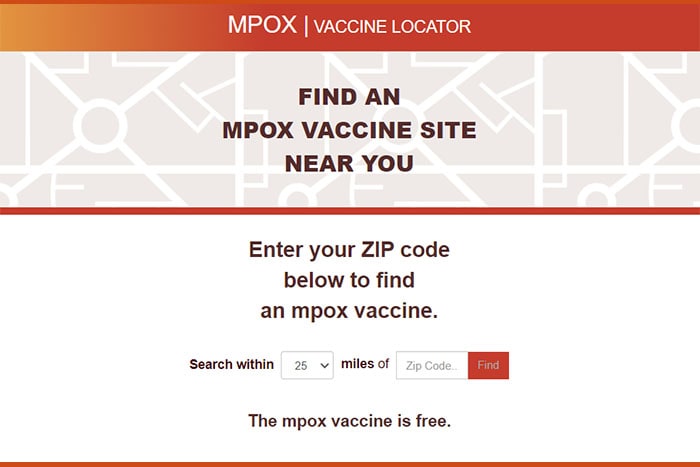 Find an Mpox Vaccine Site Near You.