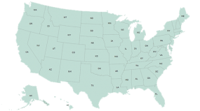 US states map