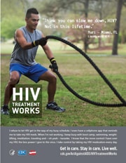 Small  campaign image from HIV Treatment Works depicting Yuri (Miami, FL) who has been living with HIV.