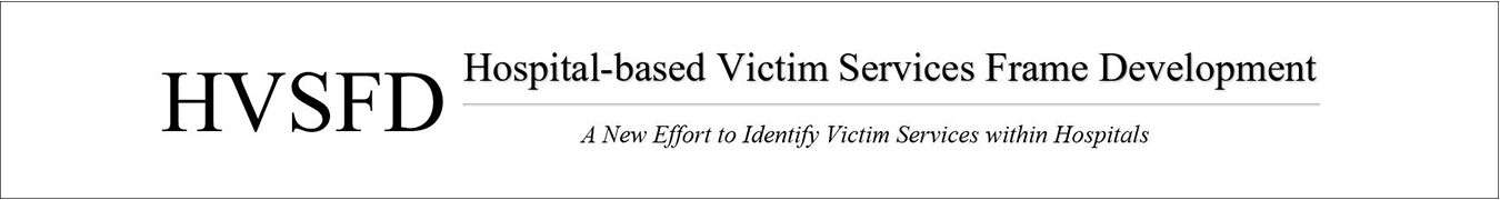 Hospital-based Victim Services Frame Development Banner