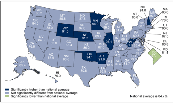 Figure 3 is a map of the United States showing the percentage of physicians accepting new private insurance patients in 2013