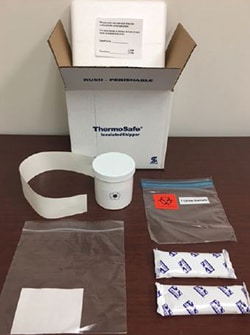 Photo of a home urine collection kit used for the study