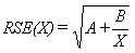 formula for relative standard error of X