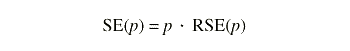 formula for relative standard error of p