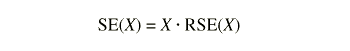 formula for standard error of X