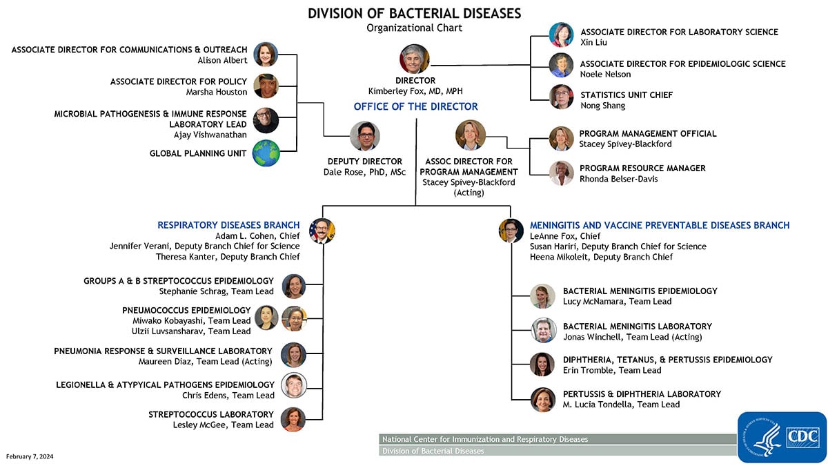 Division of Bacterial Diseases Organizational Chart
