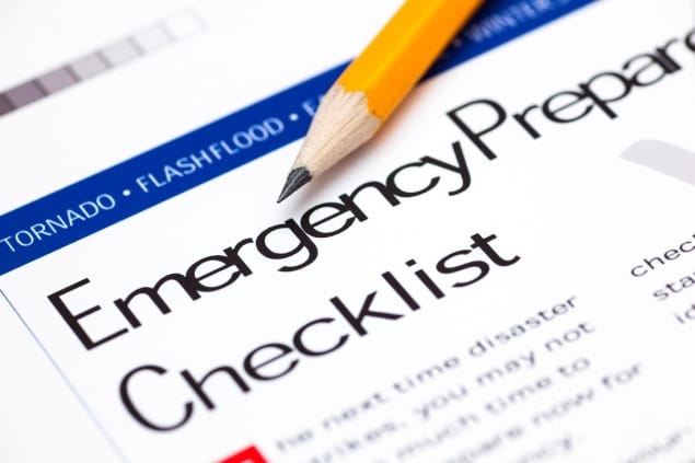 Image of emergency preparedness checklist