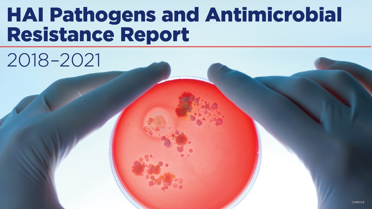 HAI Pathogens and Antimicrobial Resistance Report 2018-2021 Banner Heading