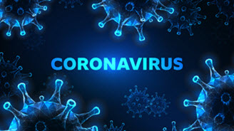 futuristic coronavirus cells abstract background