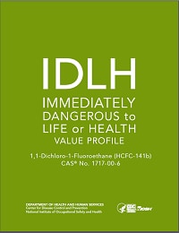Cover shot of Immediately Dangerous to Life or Health Value Profile for Dichloro Fluoroethane