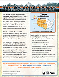 CDC NIOSH Publication 2017-144 NIOSH Western States Division Fact Sheet
