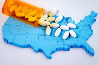 pills spread on the usa