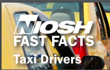 taxi NIOSH Fast Facts coversheet with a yellow taxi