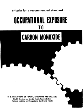 Criteria for a Recommended Standard: Occupational Exposure to Carbon Monoxide pdf thumbnail