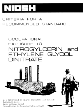 thumbnail image of Criteria for a Recommended Standard: Occupational Exposure to Nitroglycerin and Ethylene Glycol Dinitrate pdf