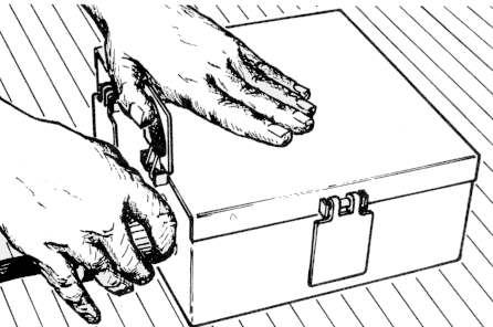 Image of hands manipulating a electrical switch box