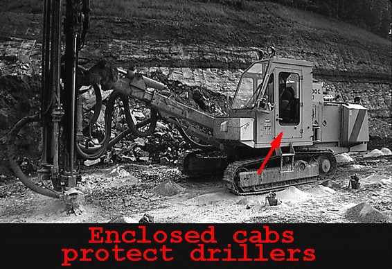 enclosed cabs protect drillers