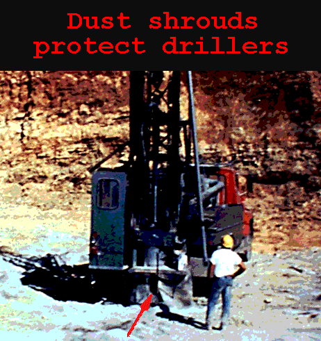 dust shrouds protect drillers